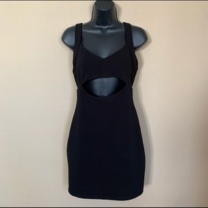 3/$15 SALE! Forever 21 Black Midriff Cutout Ribbed Bandage Dress